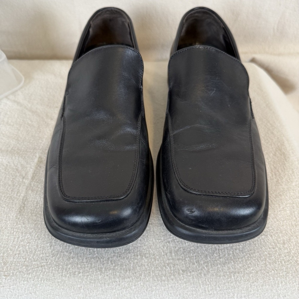 Banana Republic Mens Black Leather Slip-On Loafers Shoes Size 10.5D Italian Made